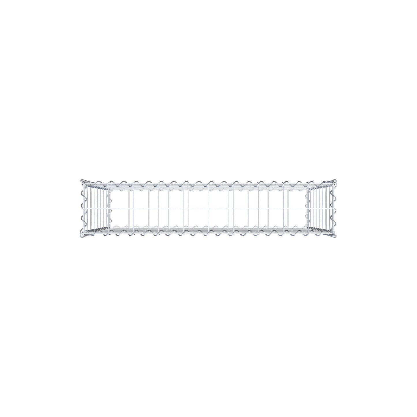 Gabion 100 cm x 80 cm x 20 cm (L x H x D), maskestørrelse 10 cm x 10 cm, spiral