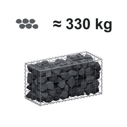 Gabion 100 cm x 50 cm x 40 cm (L x H x D), maskestørrelse 10 cm x 10 cm, spiral