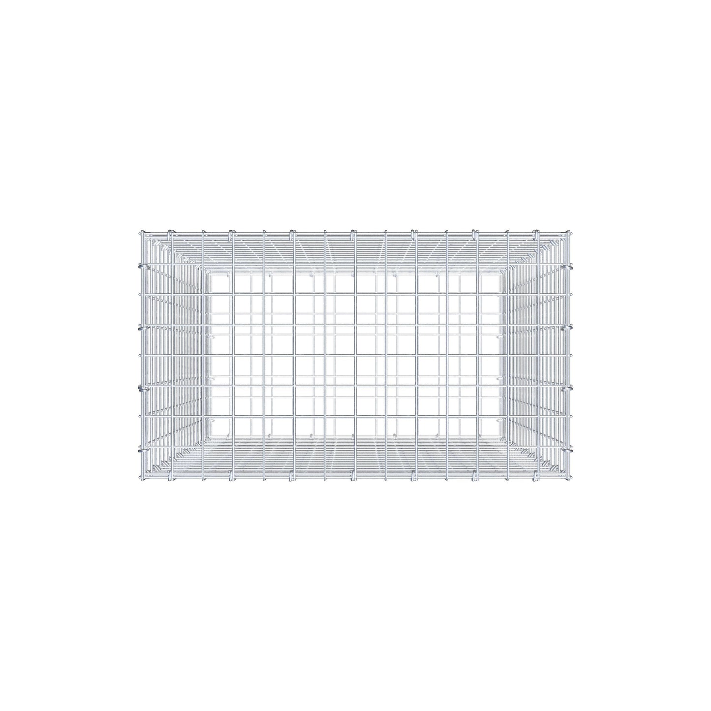 Gabbione 100 cm x 70 cm x 40 cm (L x H x P), maglia 5 cm x 5 cm, anello a C