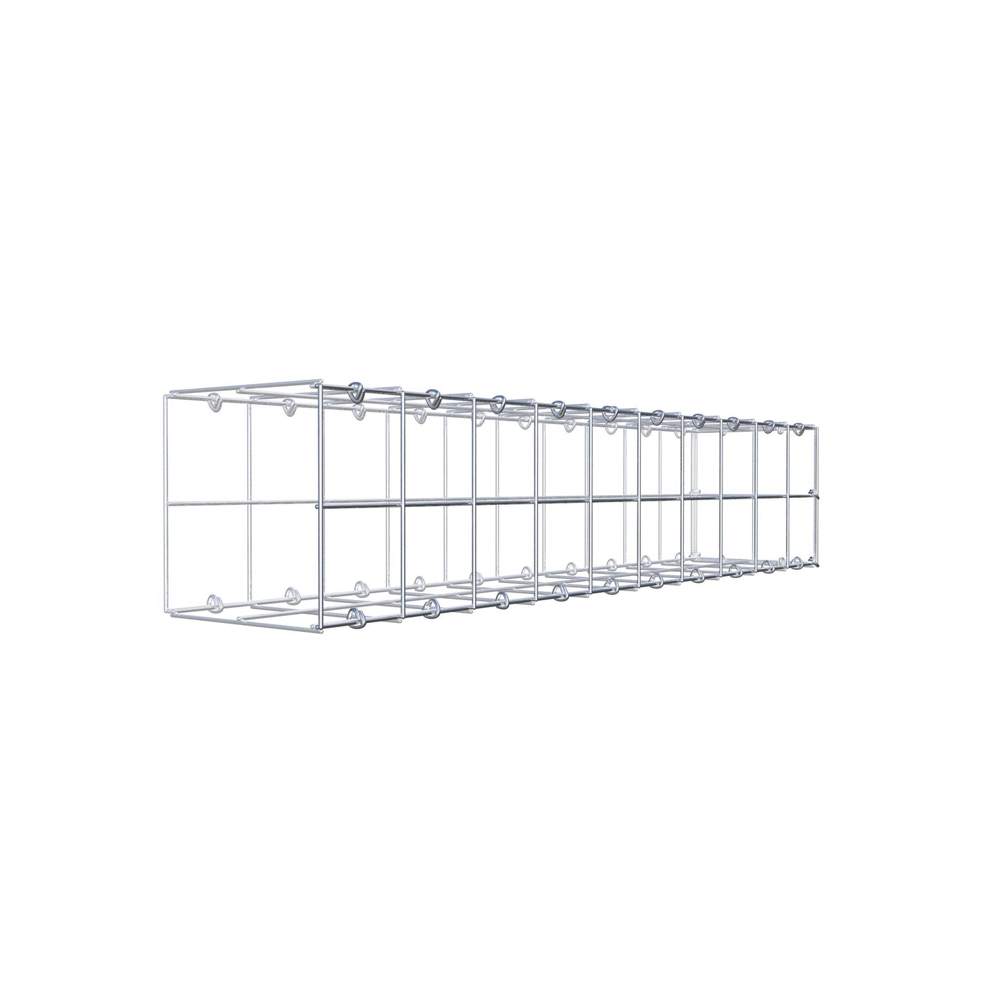 Gavión acoplable tipo 2 100 cm x 20 cm x 20 cm (L x A x P), malla 10 cm x 10 cm, anillo en C