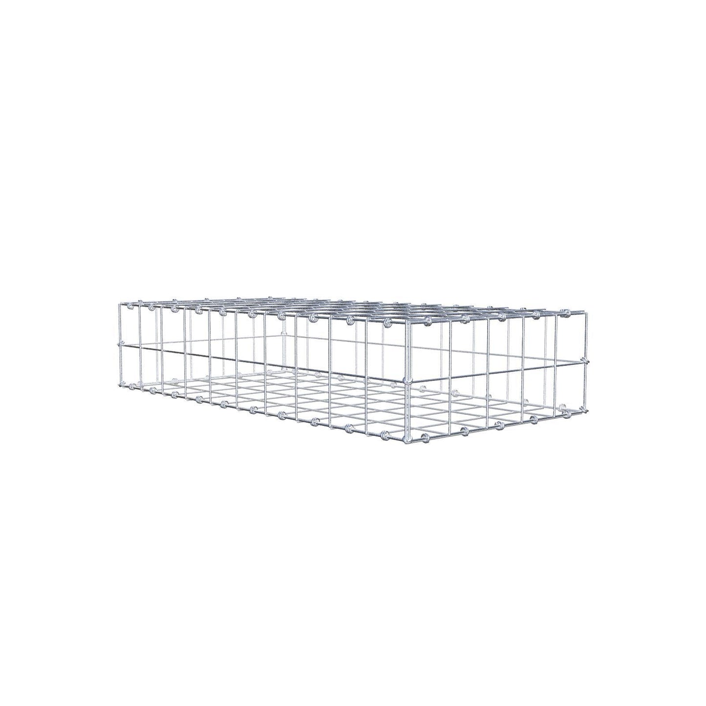 Gabione 100 cm x 20 cm x 50 cm (L x H x T), Maschenweite 10 x 10 cm, Spiralring