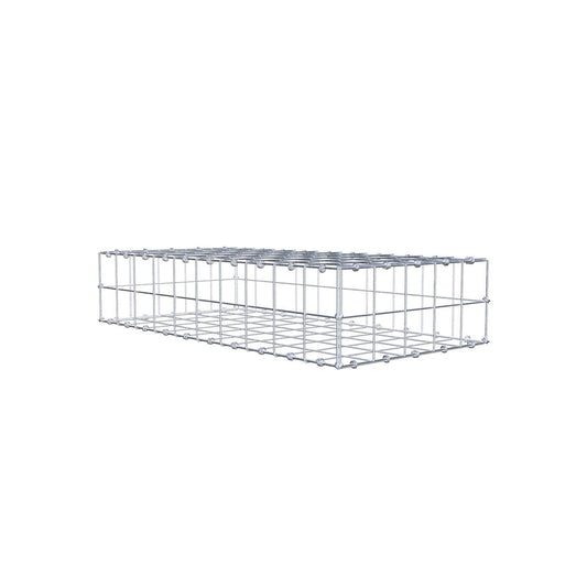 Gabion 100 cm x 20 cm x 50 cm (L x H x D), mesh size 10 x 10 cm, spiral ring