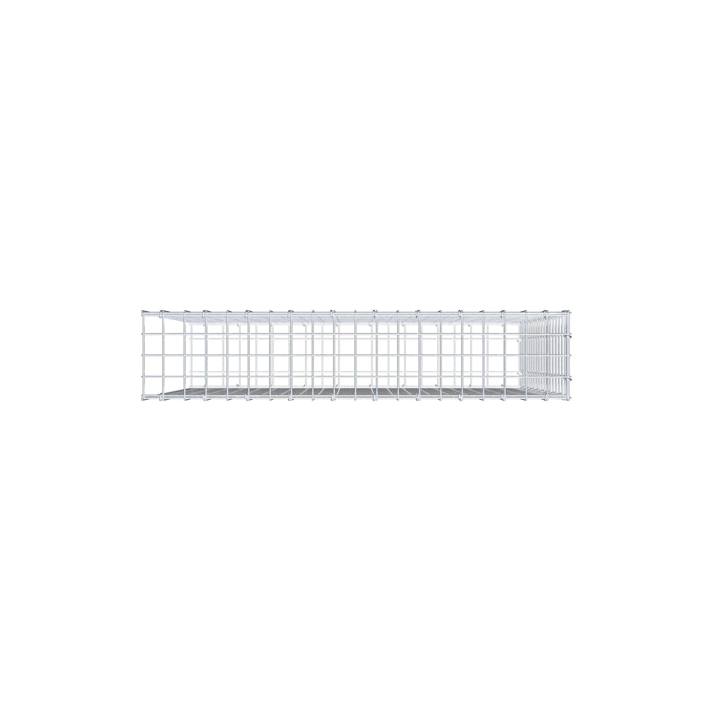 Monteret gabion type 2 100 cm x 90 cm x 20 cm (L x H x D), maskestørrelse 5 cm x 5 cm, C-ring