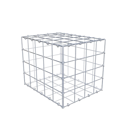 Gabione 50 cm x 40 cm x 40 cm (L x H x T), Maschenweite 10 cm x 10 cm, C-Ring