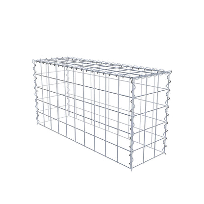 Gabion rapporté type 3 100 cm x 50 cm x 30 cm (L x H x P), mailles 10 cm x 10 cm, spirale