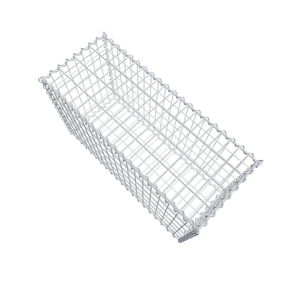 Gabbione 100 cm x 60 cm x 40 cm (L x H x P), maglia 5 cm x 10 cm, spirale