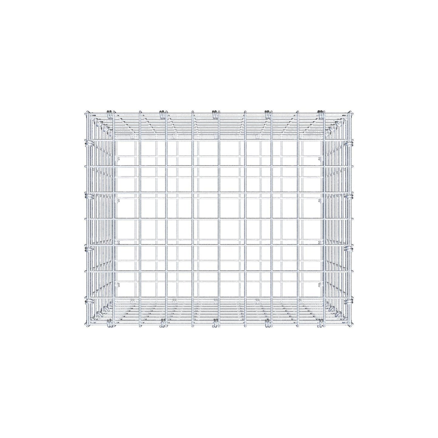 Schanskorf 50 cm x 40 cm x 40 cm (L x H x D), maaswijdte 5 x 5 cm, spiraalring