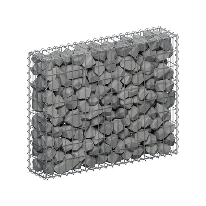 Gabbione 100 cm x 80 cm x 20 cm (L x H x P), maglia 5 cm x 10 cm, spirale
