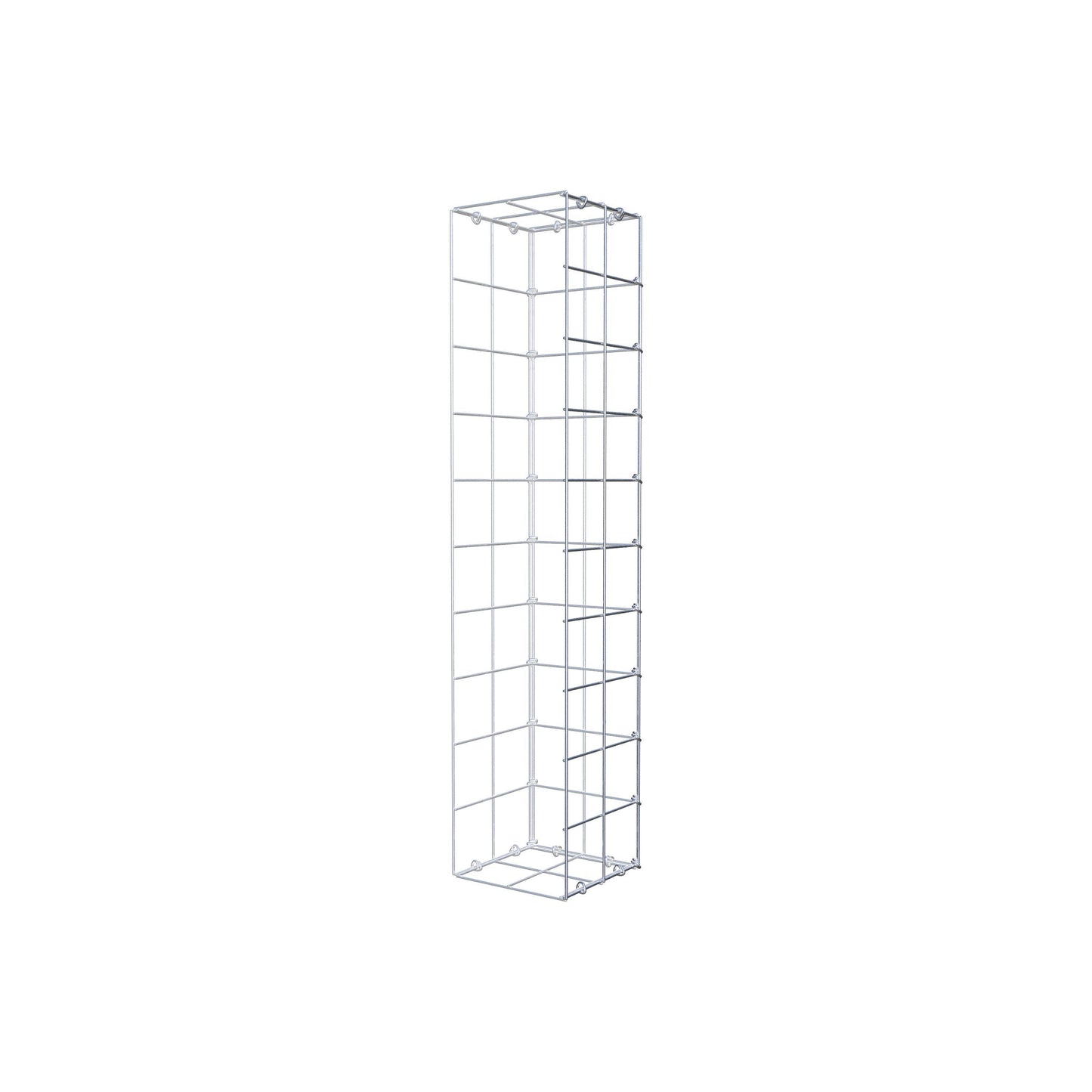 Gavión acoplable tipo 2 100 cm x 20 cm x 20 cm (L x A x P), malla 10 cm x 10 cm, anillo en C