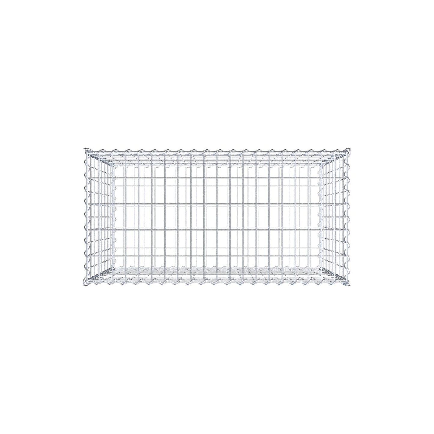 Gavión 100 cm x 80 cm x 50 cm (L x A x P), luz de malla 5 cm x 10 cm, en espiral