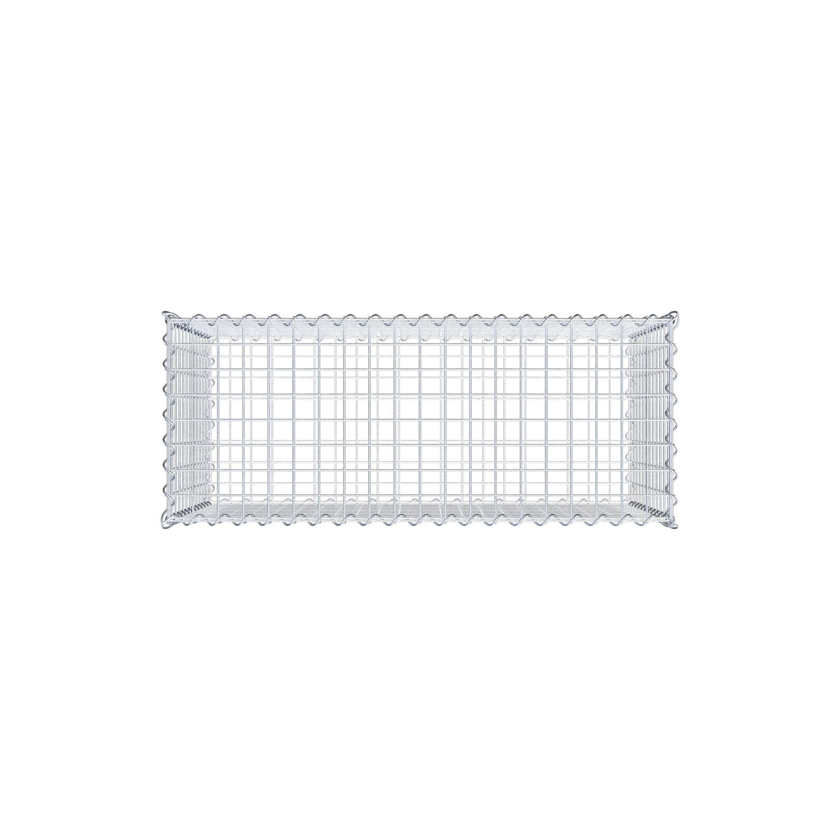 Gabione 100 cm x 60 cm x 40 cm (L x H x T), Maschenweite 5 cm x 5 cm, Spirale