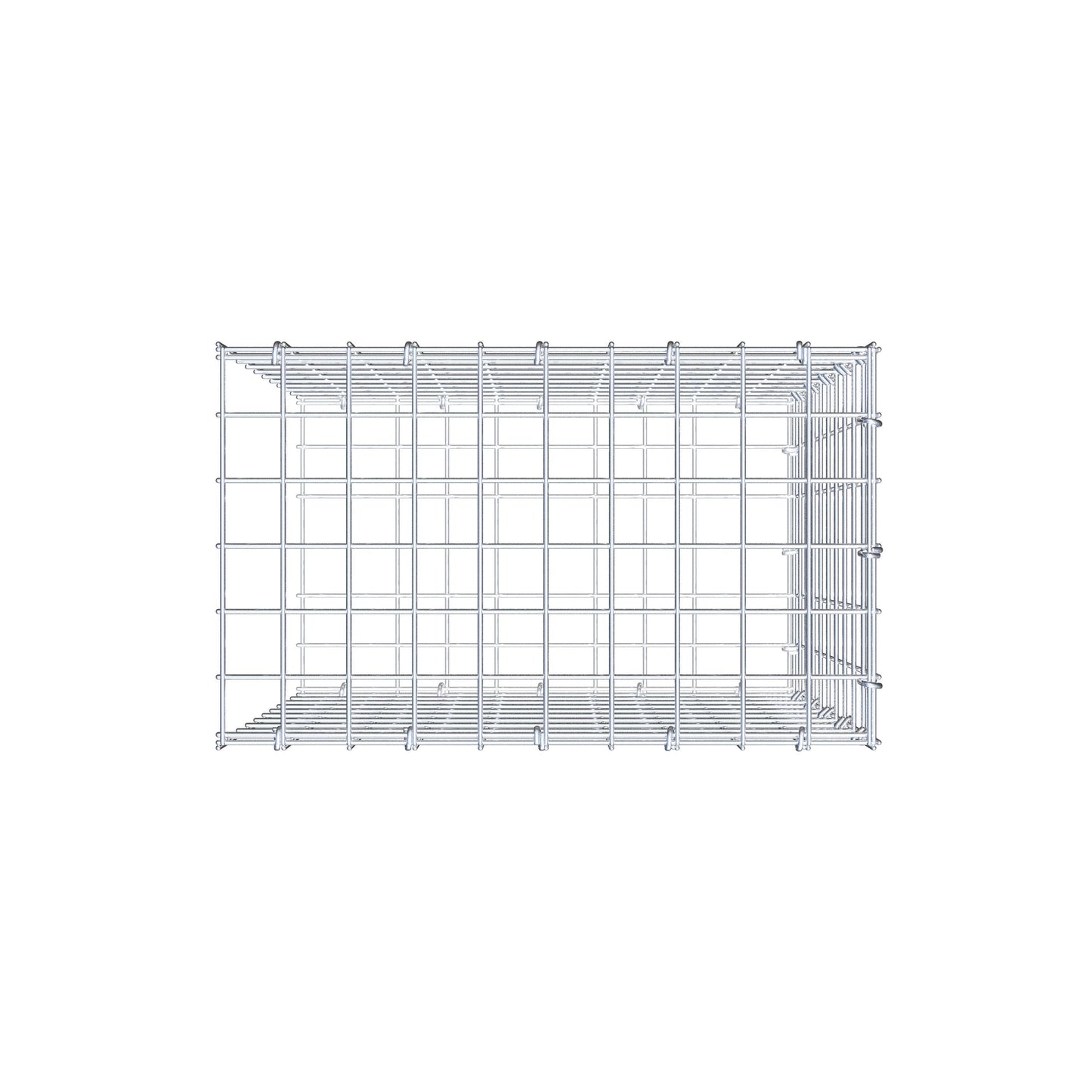 Fourche rapportée type 2 50 cm x 50 cm x 30 cm (L x H x P), mailles 5 cm x 5 cm, anneau C