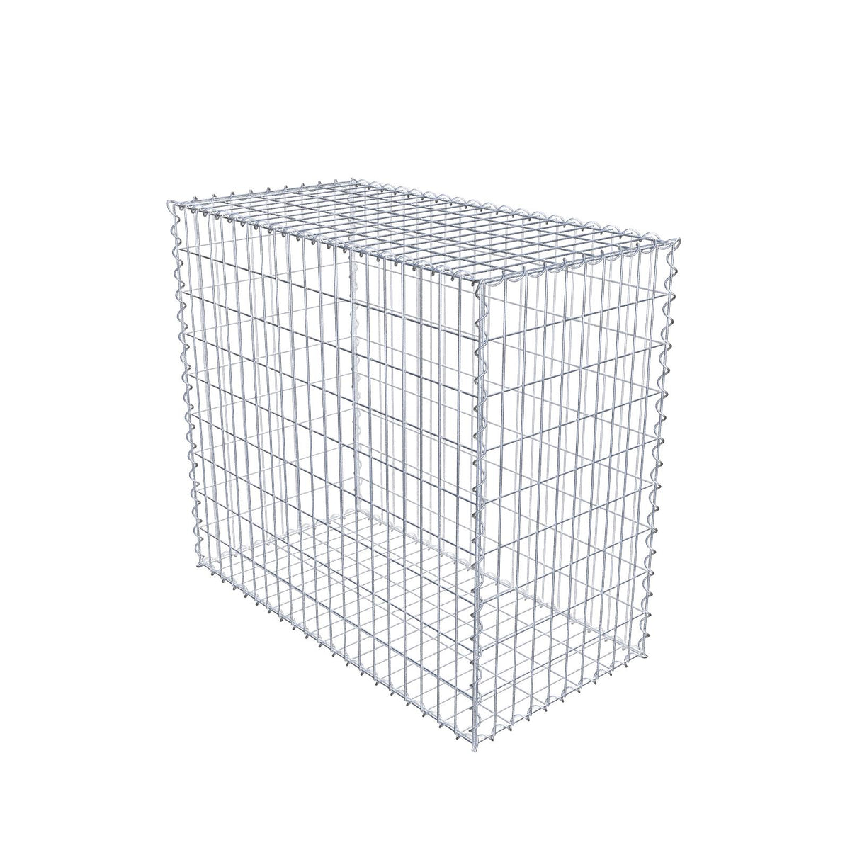 Schanskorf 100 cm x 90 cm x 50 cm (L x H x D), maaswijdte 5 cm x 10 cm, spiraalvormig