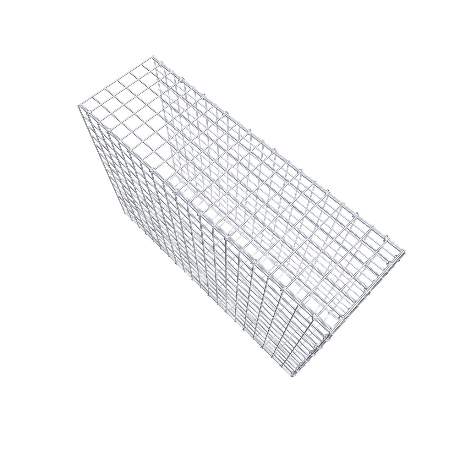 Typ 2 påbyggnadsgabion 100 cm x 70 cm x 30 cm (L x H x D), maskstorlek 5 cm x 5 cm, C-ring