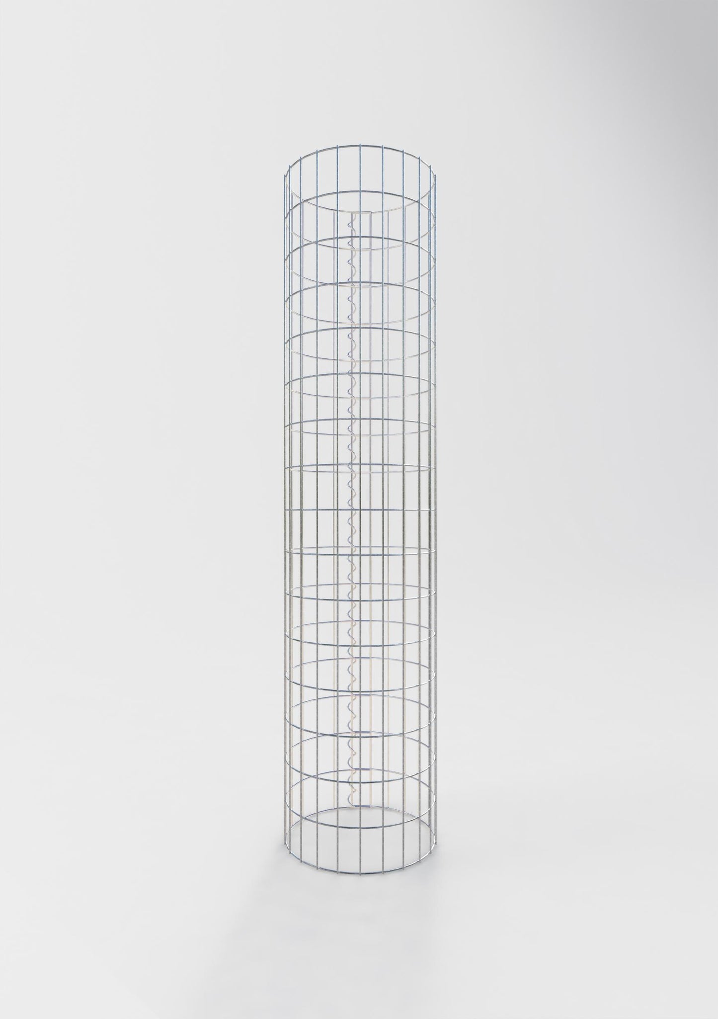 Columna de gaviones redonda 37 cm de diámetro, 160 cm de altura, malla 5 cm x 10 cm