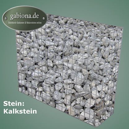 Gabione feuerverzinkt 102 cm x 82 cm x 32 cm, Maschenweite 5 cm x 5 cm, fertig geschweißt