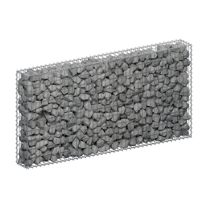 Gabion 200 cm x 100 cm x 20 cm (L x H x D), maskestørrelse 5 cm x 10 cm, spiral