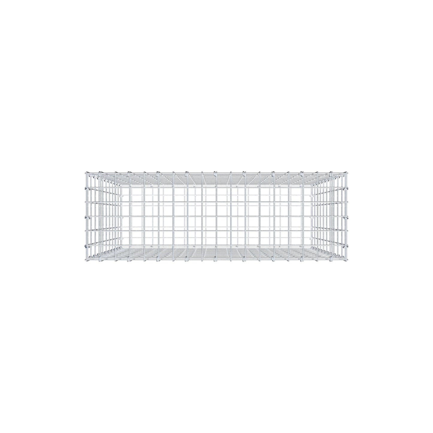 Gavión 100 cm x 90 cm x 30 cm (L x A x P), luz de malla 5 cm x 10 cm, anillo en C