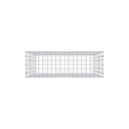 Gavión 100 cm x 90 cm x 30 cm (L x A x P), luz de malla 5 cm x 10 cm, anillo en C