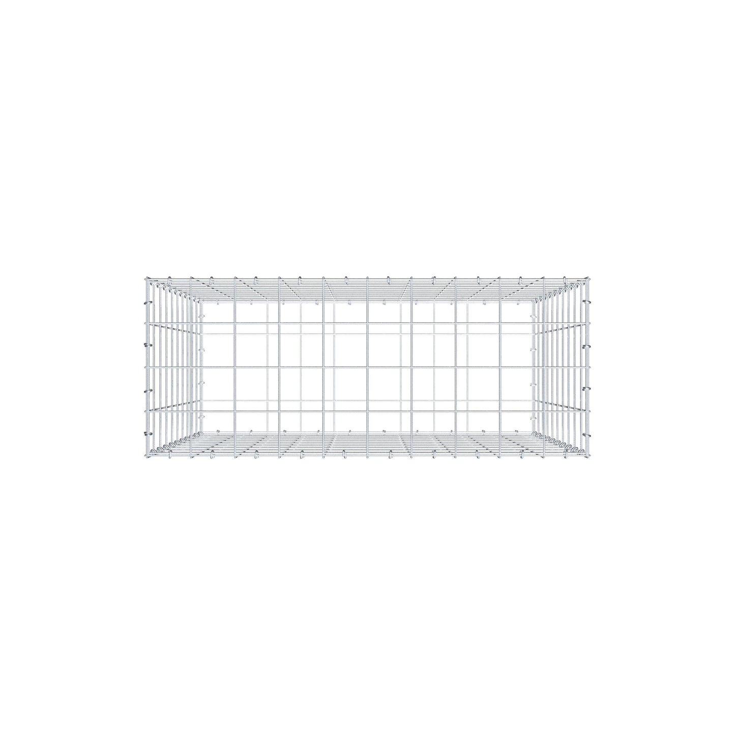 Gavión 100 cm x 100 cm x 40 cm (L x A x P), malla 10 cm x 10 cm, anillo en C
