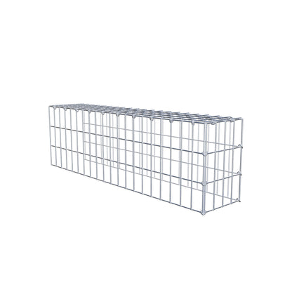 Gavión complementario de tipo 4 100 cm x 30 cm x 20 cm (L x A x P), malla 5 cm x 10 cm, anillo en C