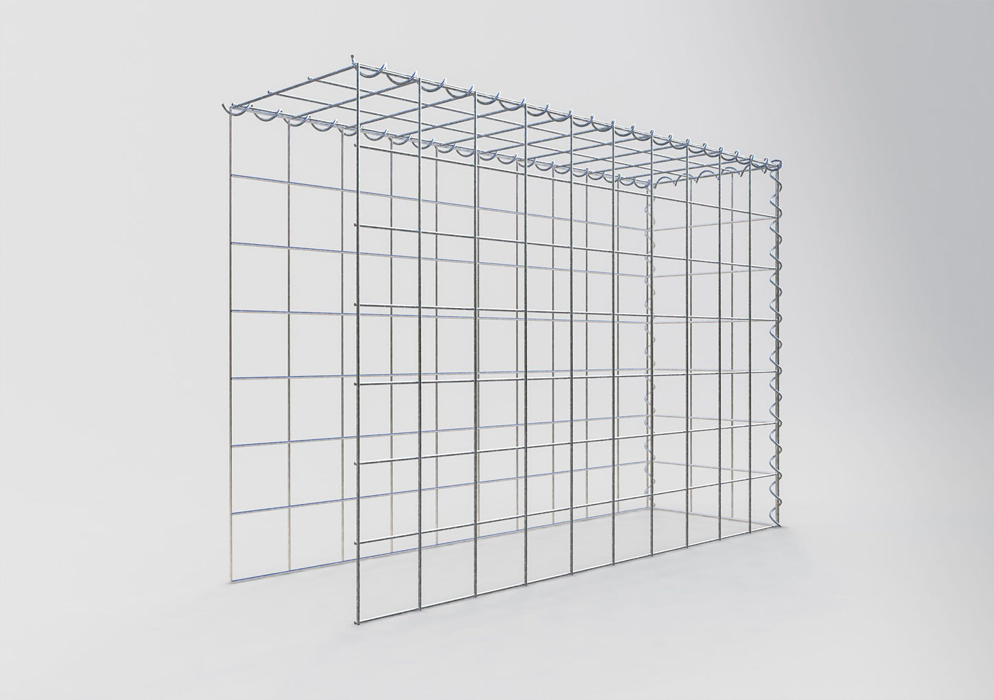 Anbaugabione Typ 4 100 cm x 70 cm x 30 cm (L x H x T), Maschenweite 10 cm x 10 cm, Spirale