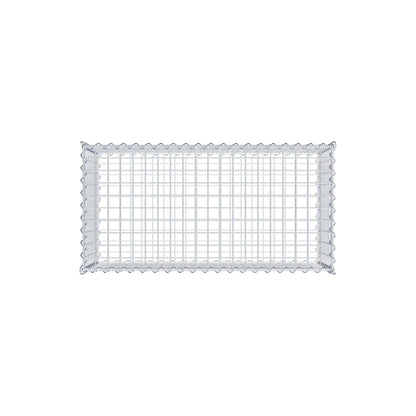 Gabion 100 cm x 40 cm x 50 cm (L x H x D), maskstorlek 5 cm x 5 cm, spiral