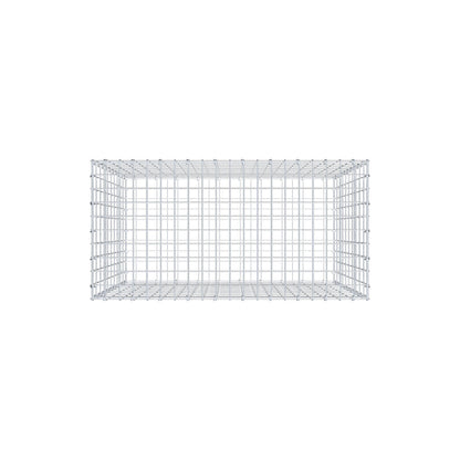 Gavión 100 cm x 100 cm x 50 cm (L x A x P), luz de malla 5 cm x 10 cm, anillo en C