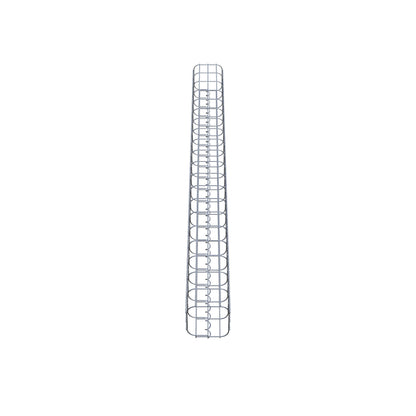 Colonna rettangolare in gabbione zincato a caldo, 17 cm x 17 cm, 200 cm di altezza, MW 5 cm x 10 cm