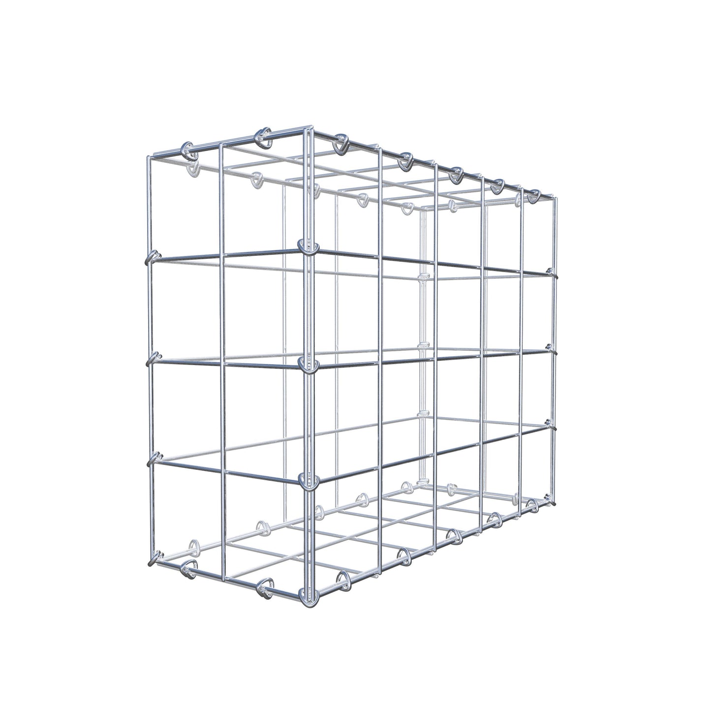 Gabione 50 cm x 40 cm x 20 cm (L x H x T), Maschenweite 10 cm x 10 cm, C-Ring