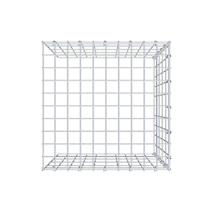 Opbouw schanskorf type 4 50 cm x 50 cm x 50 cm (L x H x D), maaswijdte 5 cm x 10 cm, C-ring