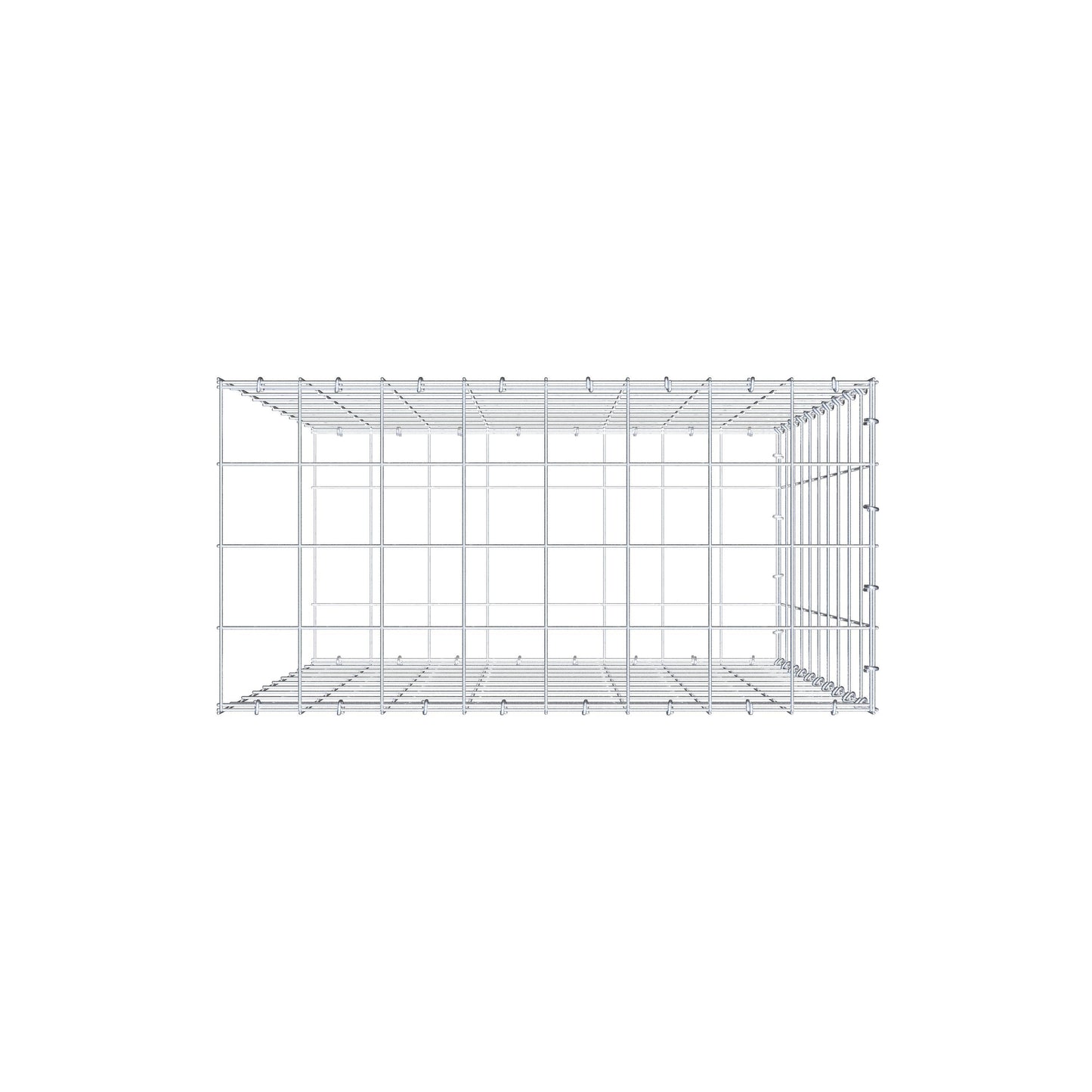 Anbaugabione Typ 2 100 cm x 80 cm x 40 cm (L x H x T), Maschenweite 10 cm x 10 cm, C-Ring