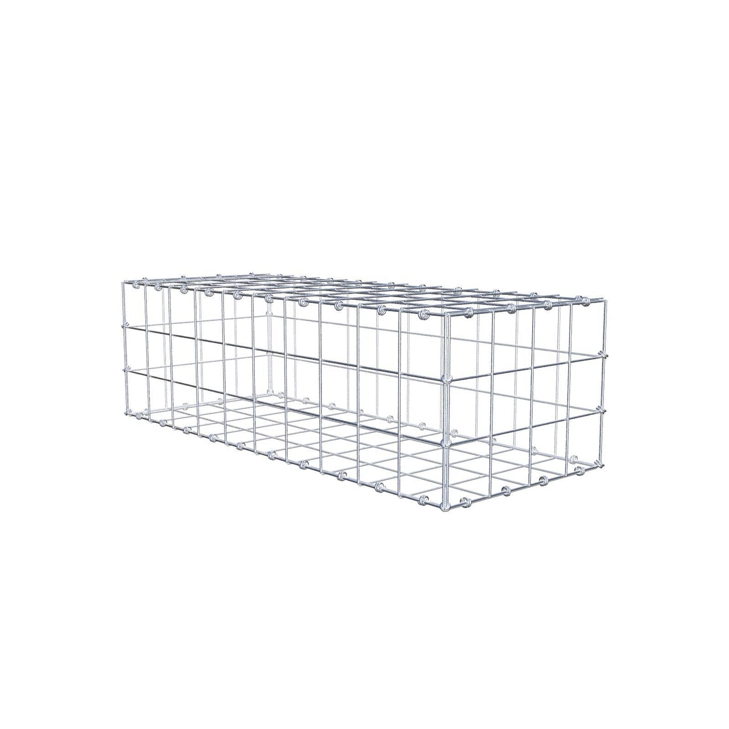 Gabion 100 cm x 30 cm x 40 cm (L x H x D), maskstorlek 10 x 10 cm, spiralring