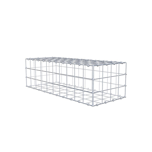 Gabion 100 cm x 30 cm x 40 cm (L x H x D), mesh size 10 x 10 cm, spiral ring