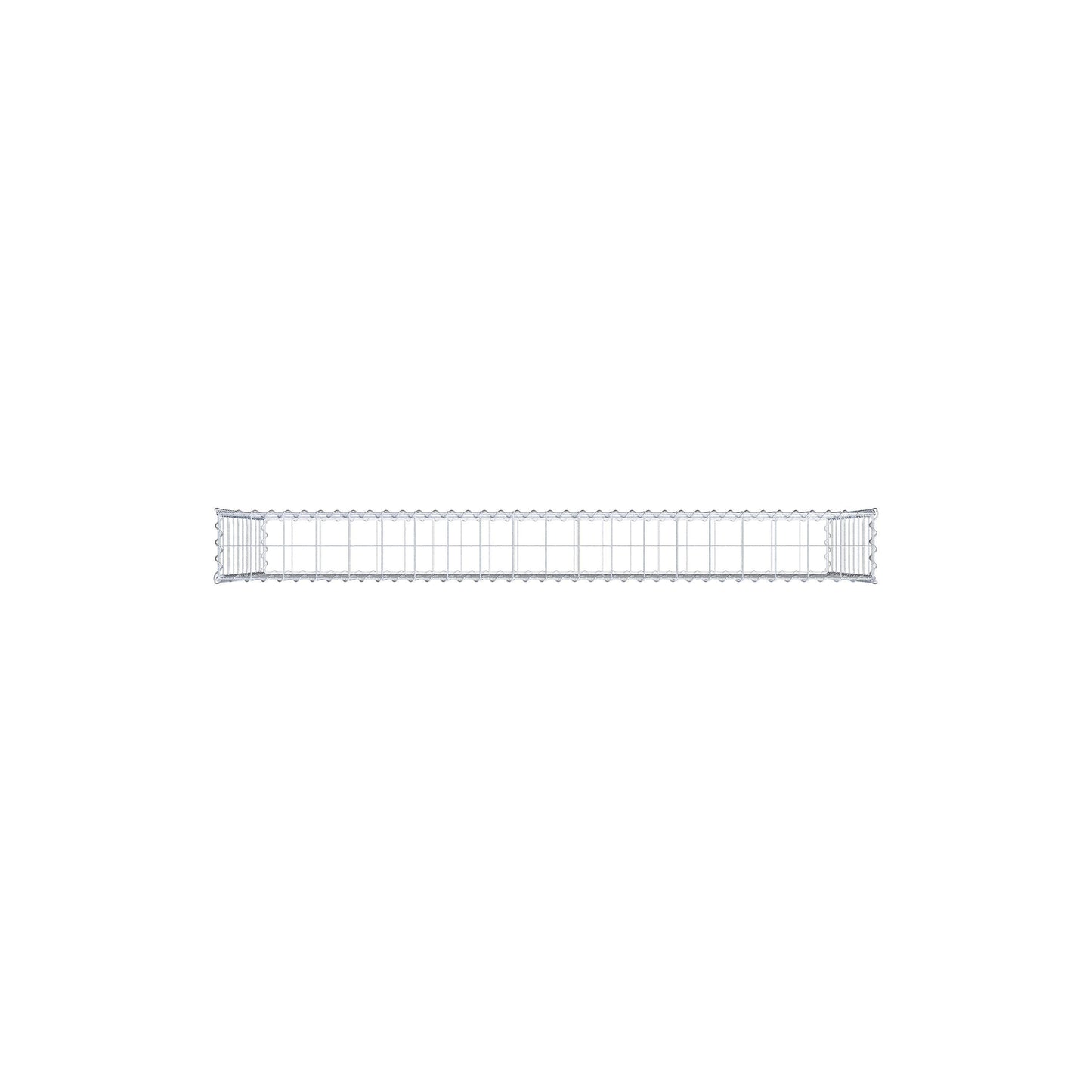 Gabion 200 cm x 100 cm x 20 cm (L x H x D), maskestørrelse 10 cm x 10 cm, spiral