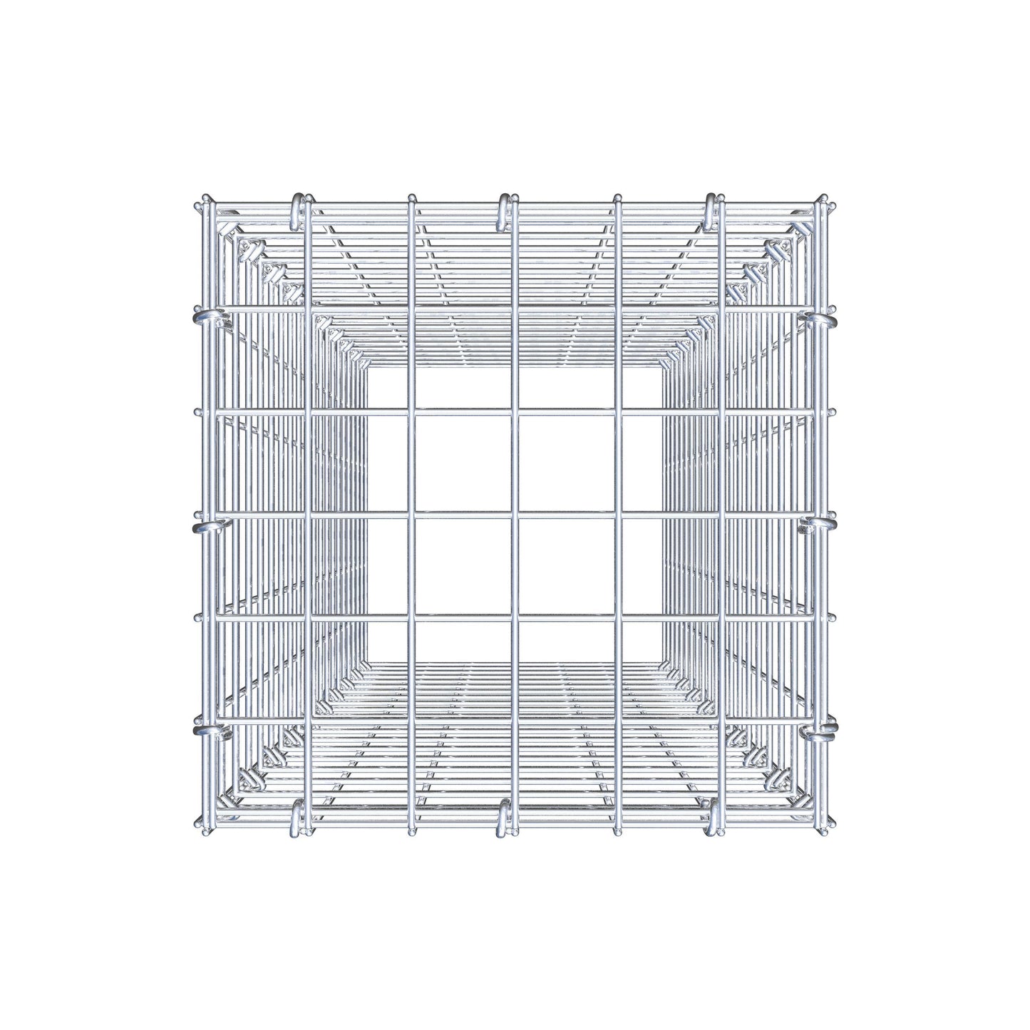 Anbaugabione Typ 3 100 cm x 30 cm x 30 cm (L x H x T), Maschenweite 5 cm x 5 cm, C-Ring