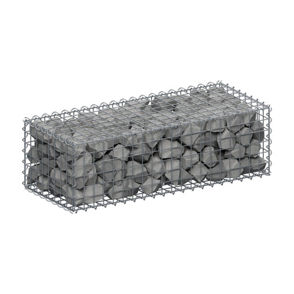 Schanskorf 100 cm x 30 cm x 40 cm (L x H x D), maaswijdte 5 cm x 5 cm, spiraalvormig
