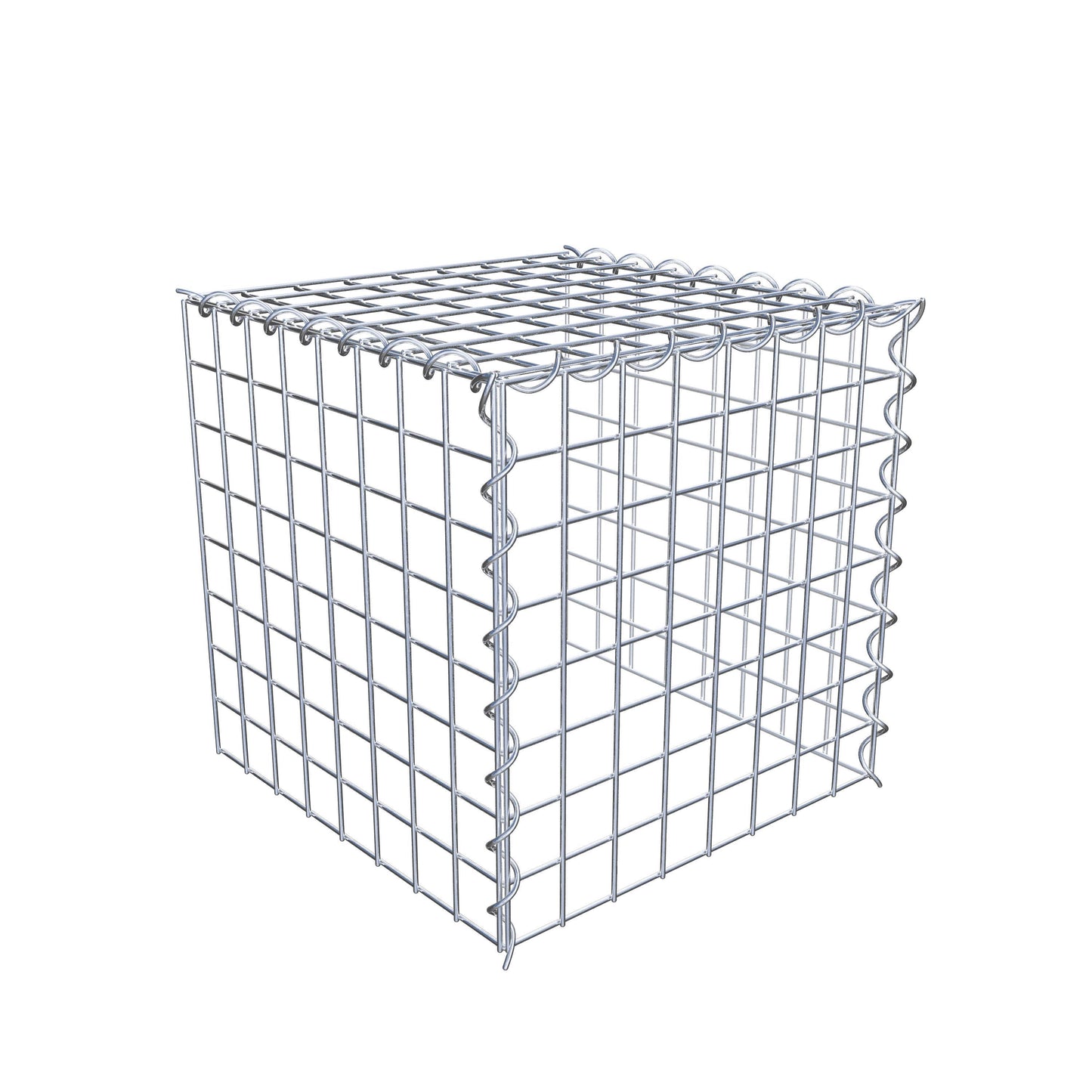 Gabbione aggiuntivo tipo 4 40 cm x 40 cm x 40 cm (L x H x P), dimensione maglia 5 cm x 5 cm, a spirale