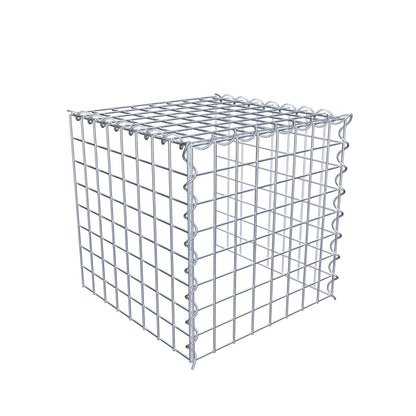 Gabbione aggiuntivo tipo 4 40 cm x 40 cm x 40 cm (L x H x P), dimensione maglia 5 cm x 5 cm, a spirale