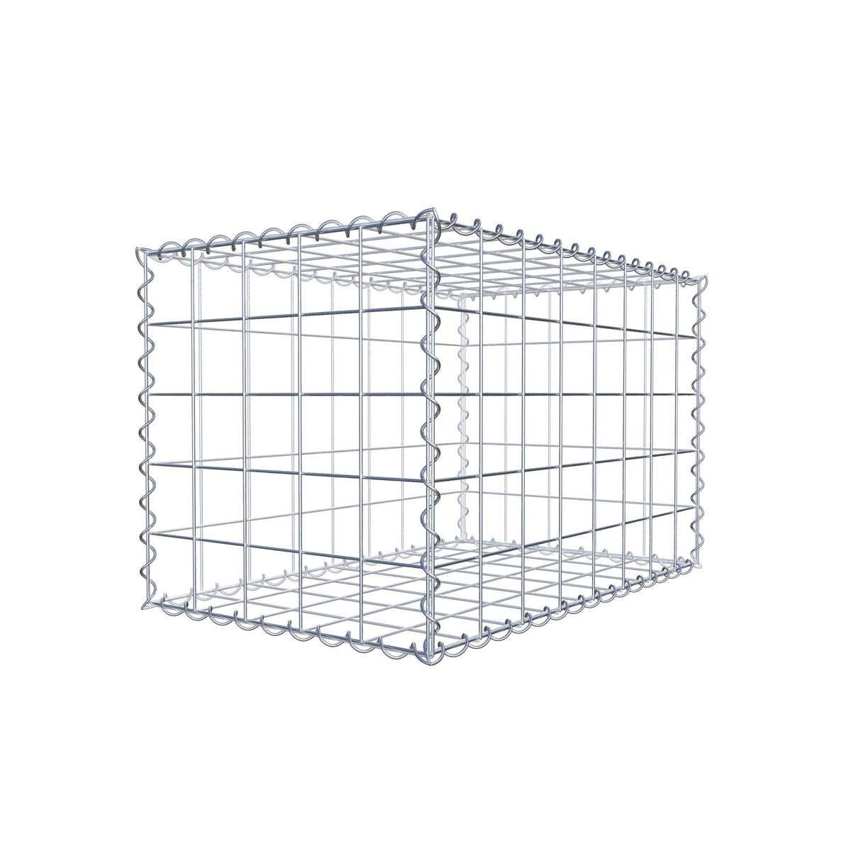 Gabione 80 cm x 50 cm x 50 cm (L x H x T), Maschenweite 10 cm x 10 cm, Spirale