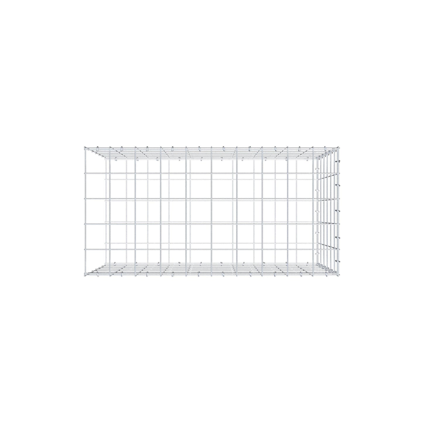 Anbaugabione Typ 2 100 cm x 60 cm x 50 cm (L x H x T), Maschenweite 10 cm x 10 cm, C-Ring