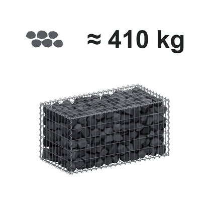 Gabbione 100 cm x 50 cm x 50 cm (L x H x P), maglia 5 cm x 10 cm, spirale