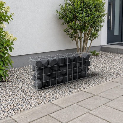 Gabion 100 cm x 40 cm x 20 cm (L x H x P), mailles 10 cm x 10 cm, spirale