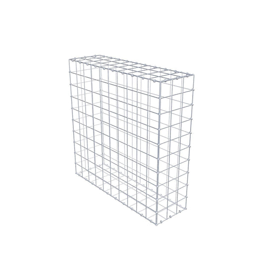 Gabion 100 cm x 100 cm x 30 cm (L x H x D), mesh size 10 x 10 cm, spiral ring