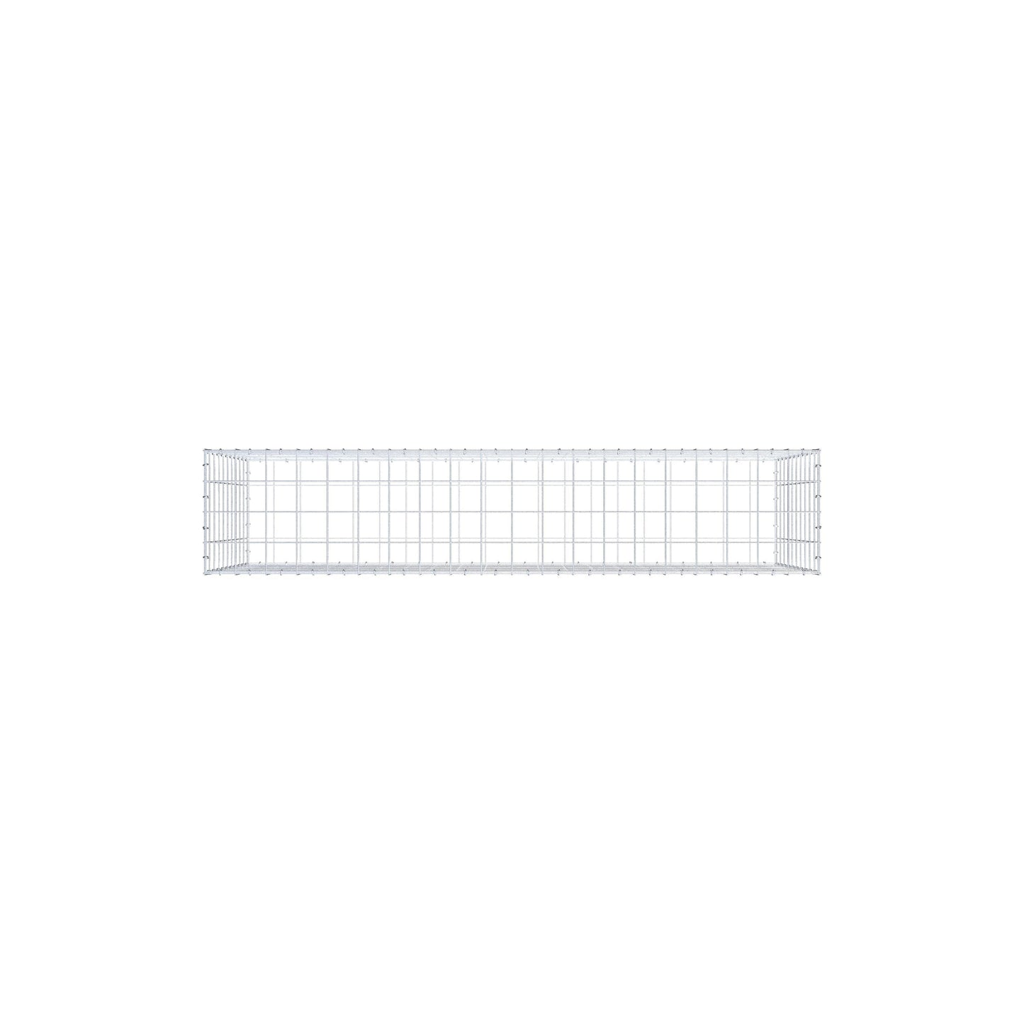Gavión 200 cm x 100 cm x 40 cm (L x A x P), malla 10 cm x 10 cm, anillo en C