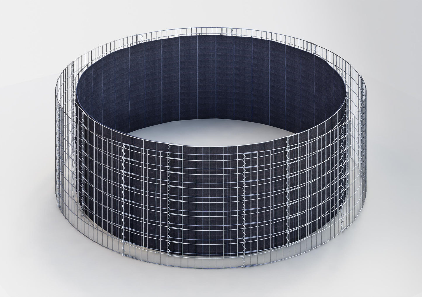 Raised bed round, outer diameter 412 cm, height 80 cm, mesh size 5 x 10 cm, wall thickness 15 cm