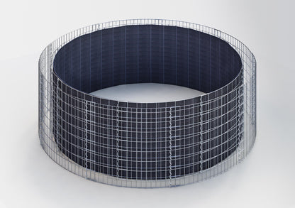 Raised bed round, outer diameter 412 cm, height 80 cm, mesh size 5 x 10 cm, wall thickness 15 cm