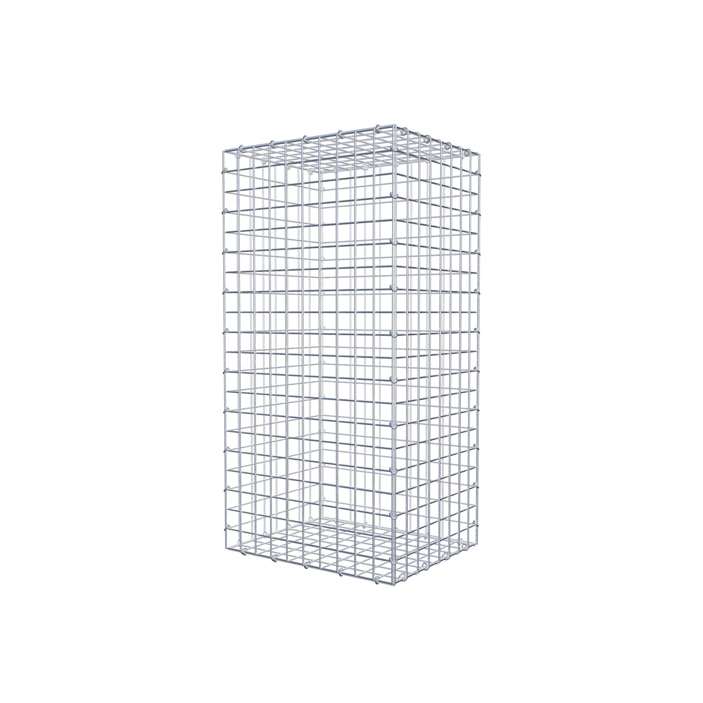 Gabbione 100 cm x 40 cm x 50 cm (L x H x P), maglia 5 cm x 5 cm, anello a C