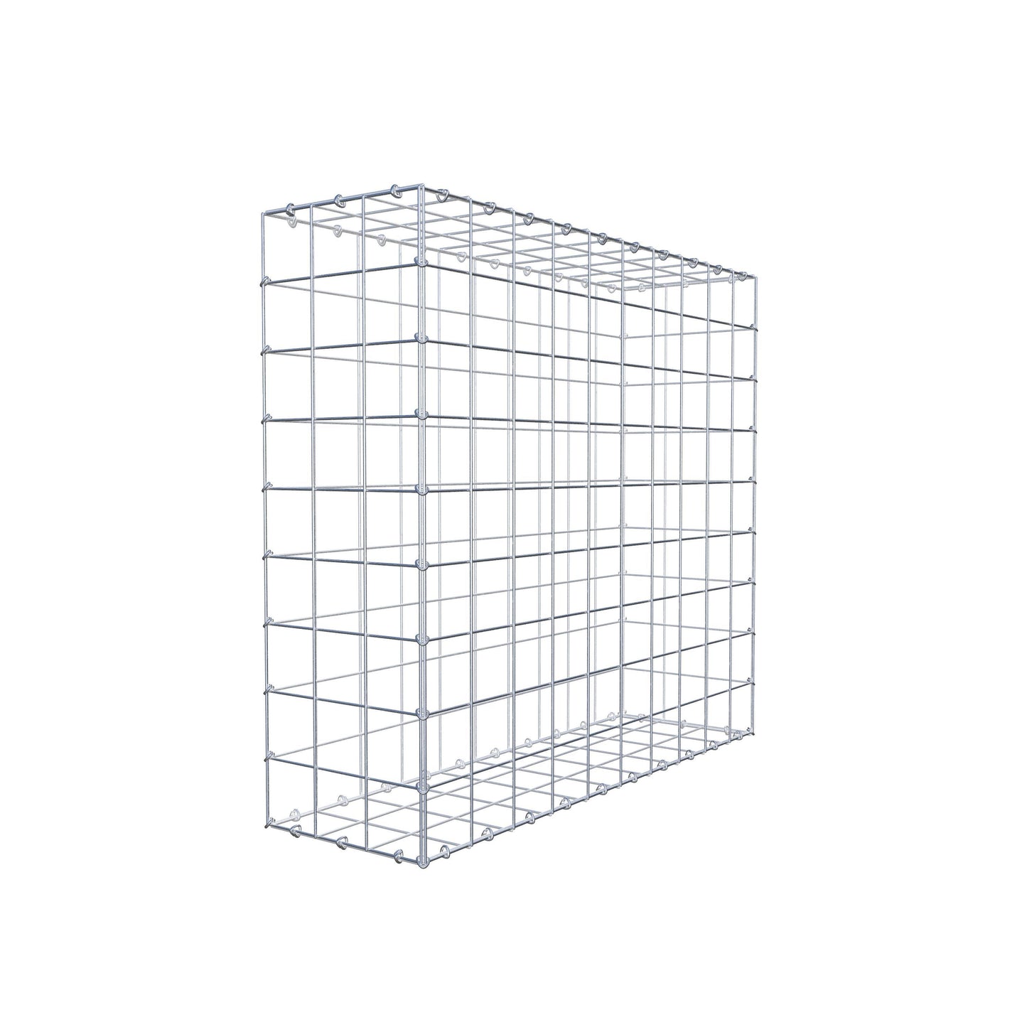 Gabbione 100 cm x 90 cm x 30 cm (L x H x P), maglia 10 cm x 10 cm, anello a C