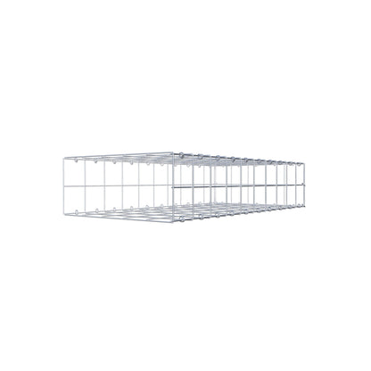 Type 2 oplegkorf 100 cm x 20 cm x 50 cm (L x H x D), maaswijdte 10 cm x 10 cm, C-ring